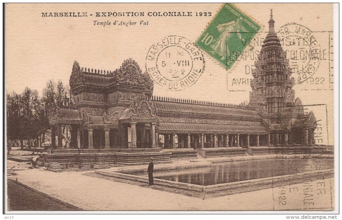 L15G_05 - Marseille - Exposition Coloniale 1922 - Temple D'Angkor Vat - Exposiciones Coloniales 1906 - 1922