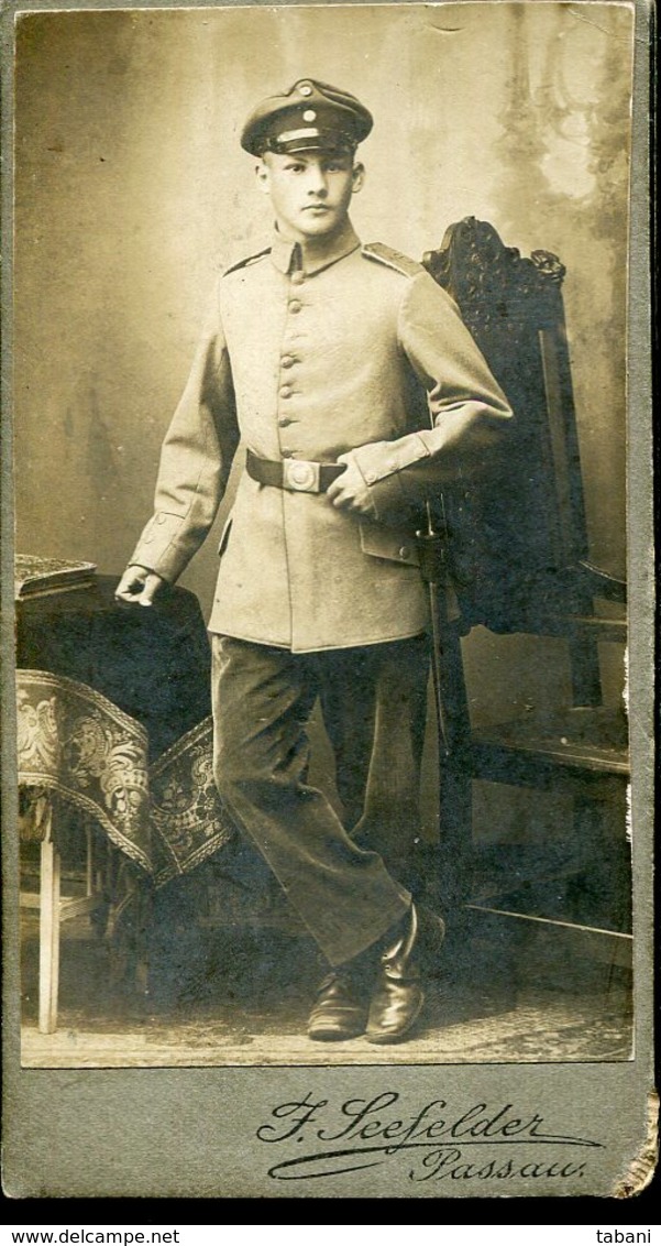 GERMANY  PASSAU  CCA 1900 CDV PHOTO SOLDIER - Anciennes (Av. 1900)