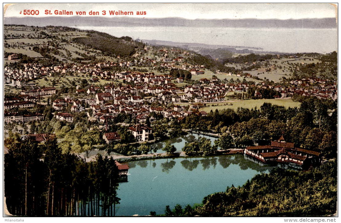 ST. Gallen Von Den 3 Weihern Aus (5500) - San Gallo