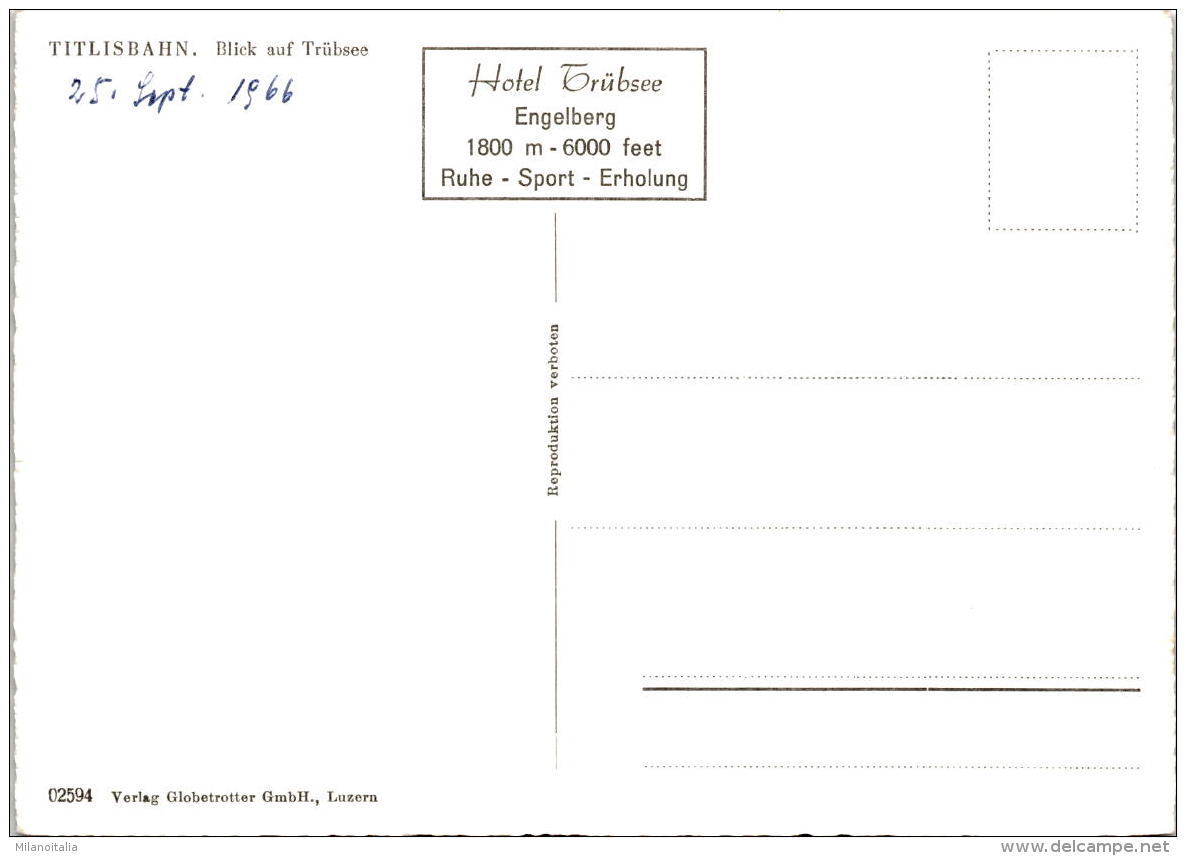 Titlisbahn - Blick Auf Trübsee (02594) * 25. 9. 1966 - Autres & Non Classés