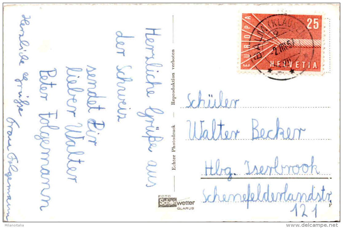 Glarus Mit Glärnisch (2666) * 2. 8. 1957 - Sonstige & Ohne Zuordnung