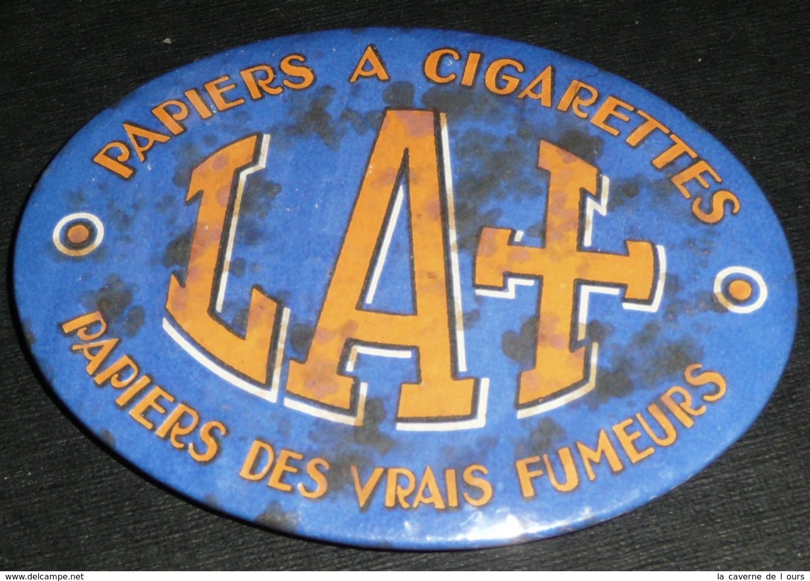 Rare Ancien Glaçoide, Miroir De Poche Publicitaire, Papier à Cigarettes LA +, Vrais Fumeurs,  Riz Lacroix Rizla Croix - Otros & Sin Clasificación