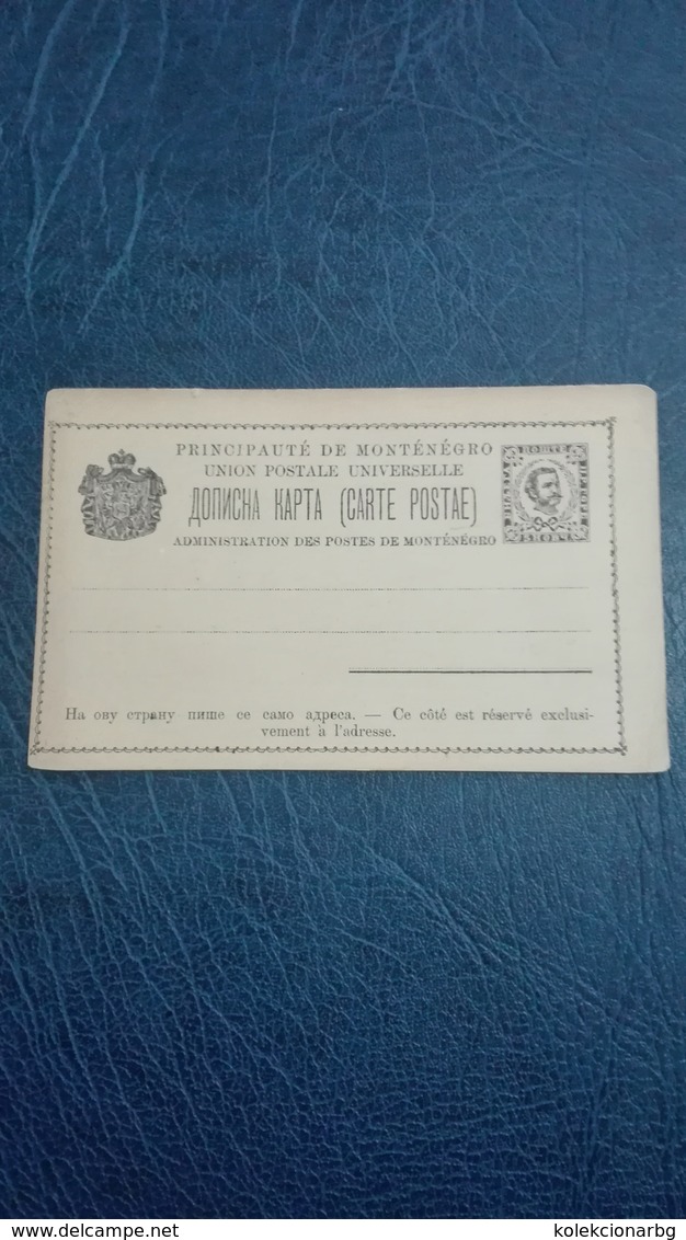 1375. Carte Postale Administration Des Postes De Montenegro   Carta Postae Greska Error - Préphilatélie