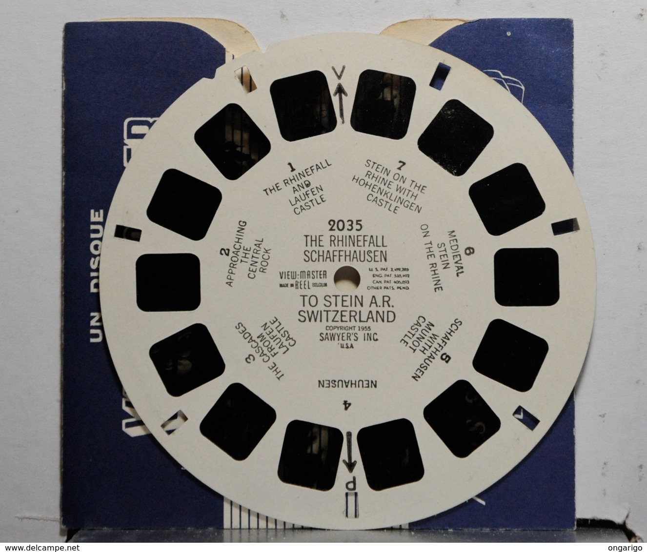 VIEW MASTER    2035 THE RHINEFALL SCHAFFHAUSEN  TO STEIN A.R.  SWITZERLAND - Stereoscopes - Side-by-side Viewers