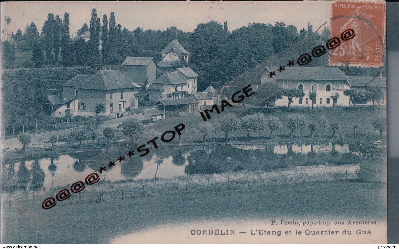 CORBELIN  ETANG ET LE QUARTIER DU GUE  1929 - Non Classés