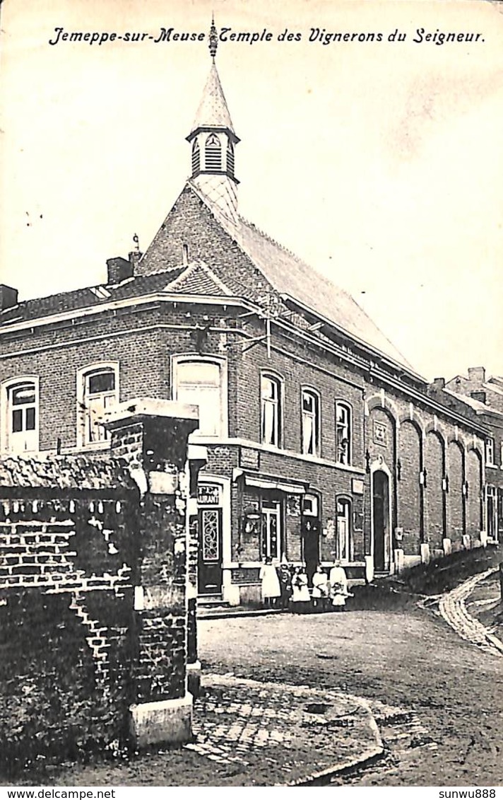 Jemeppe-sur-Meuse - Temple Des Vignerons Du Seigneur (animée, Café Restaurant 1910...pli) - Seraing