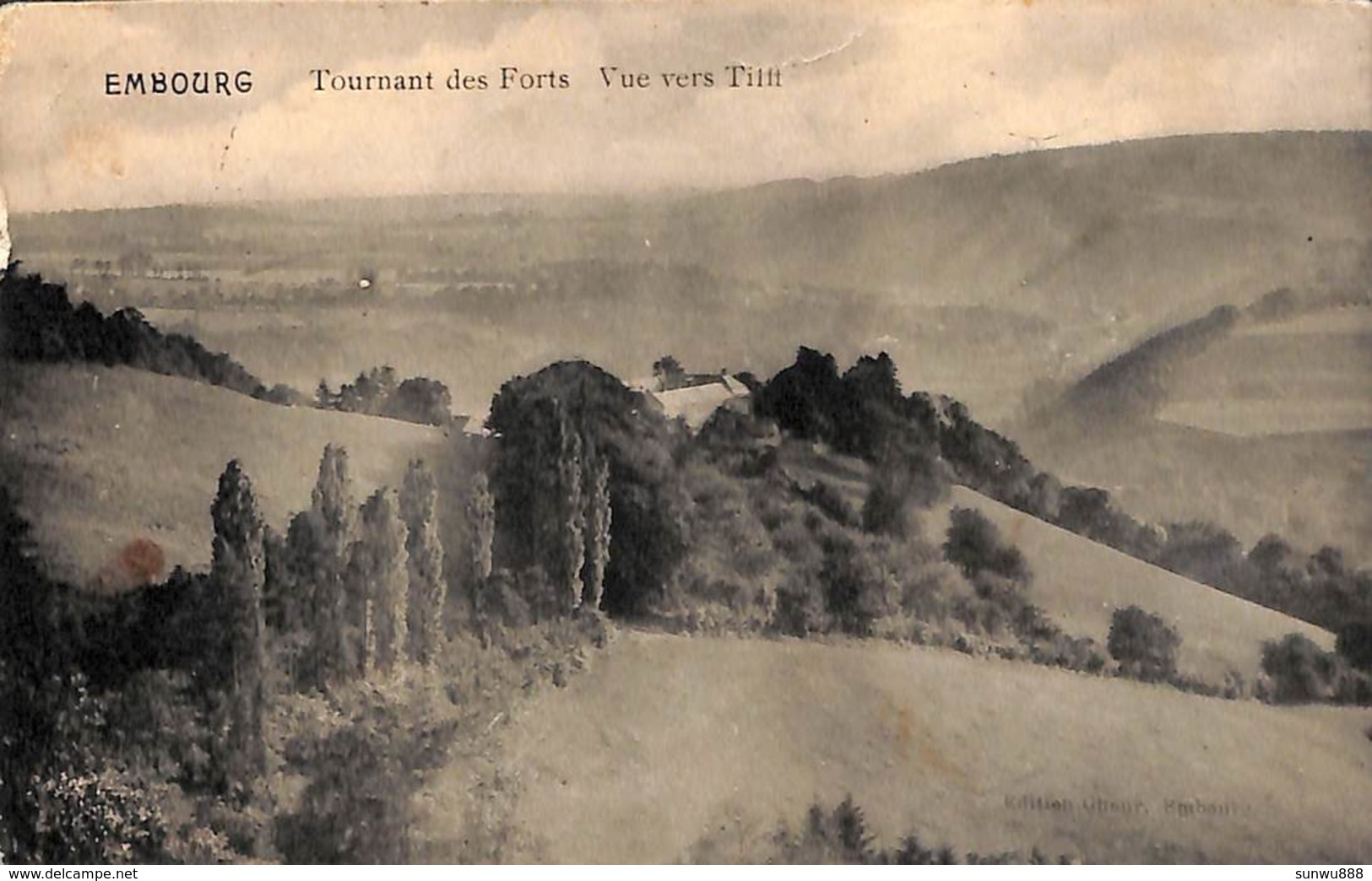 Embourg - Tournant Des Forts - Vue Vers Tilff (1914) - Chaudfontaine