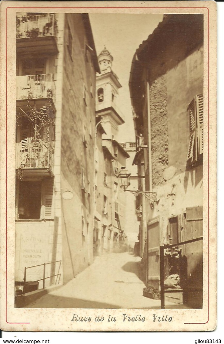 Alpes Maritimes, Nice, Vieille Rue, Photo Vial    (bon Etat)  Dim: 16 X 10.5. - Old (before 1900)