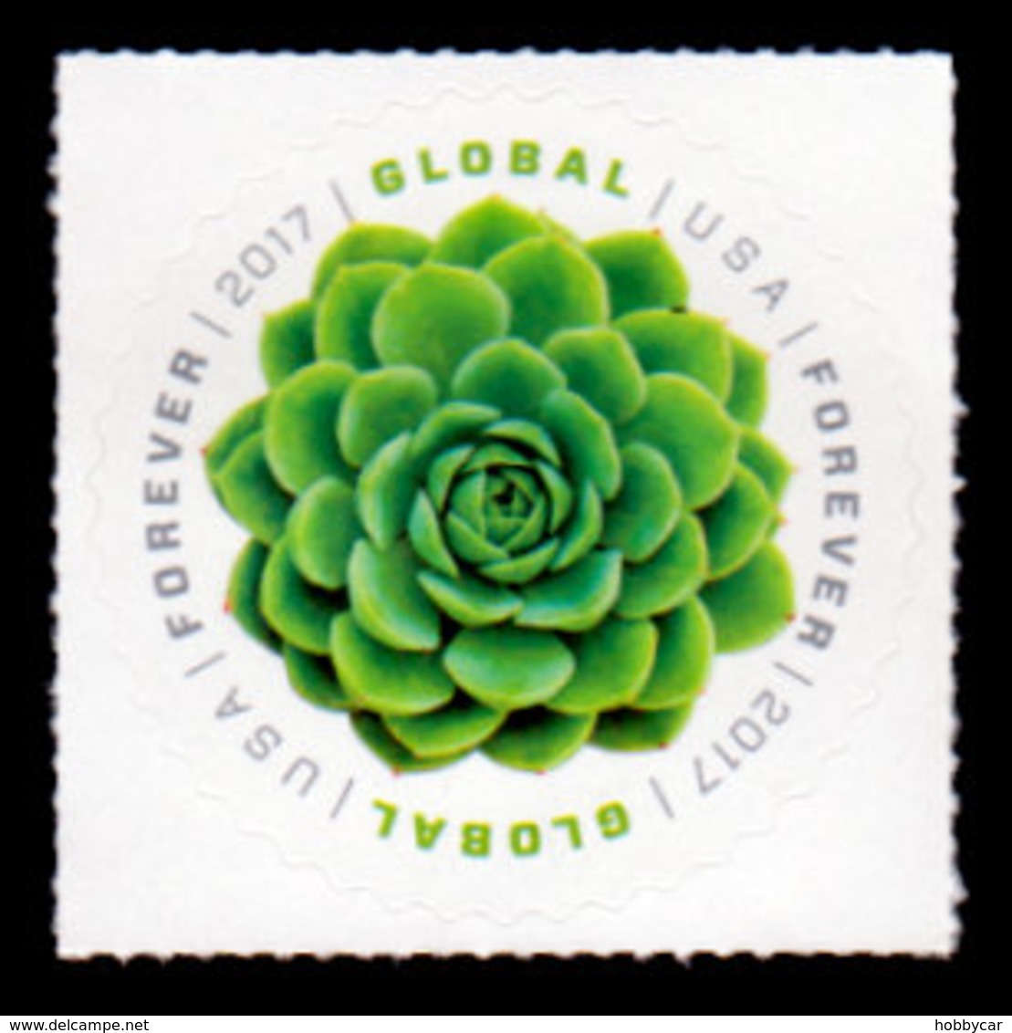 USA, 2017, Scott #5198, Green Succulant, Global  Forever, Single,  MNH, VF - Unused Stamps
