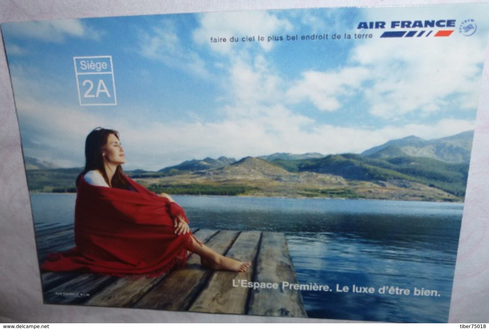 Carte Postale - Air France (avion - Aviation) L'Espace Première. Le Luxe D'être Bien. - Publicité