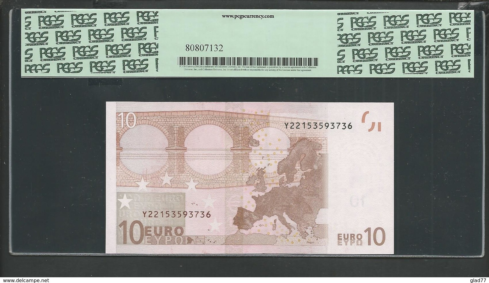 Greece  "Y" 10  EURO UNC! Trichet Signature!!  "Y"   Printer  Y034F6! PCGS 63 CHOICE UNC! - 10 Euro