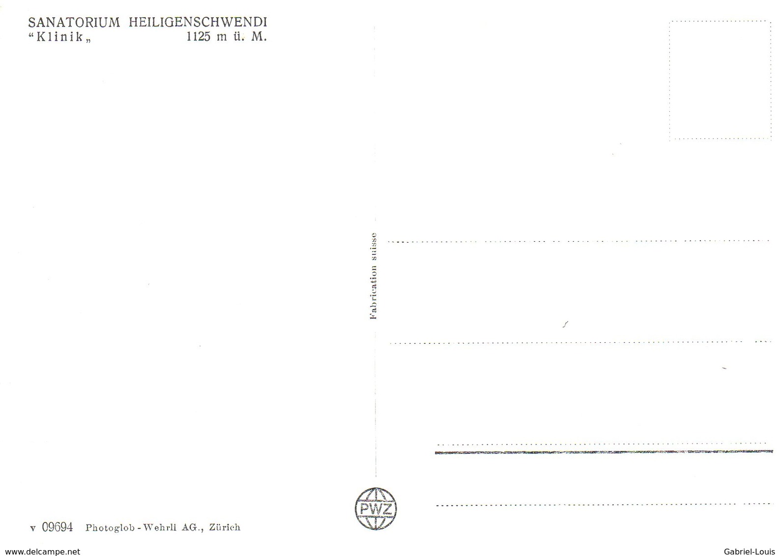 Sanatorium Heiligenschwendi(carte Grand Format 10X15 Cm) - Heiligenschwendi