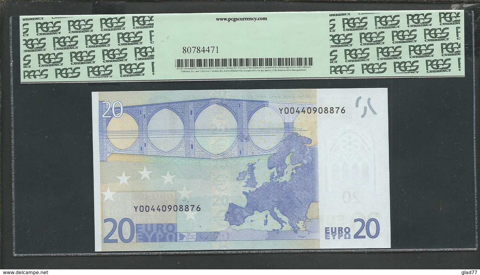 Greece  "Y"  20  EURO  Duinseberg Signature! Printer N001A1 PCGS 64PPQ (Perfect Paper Quality!) Very Choice UNC! - 20 Euro