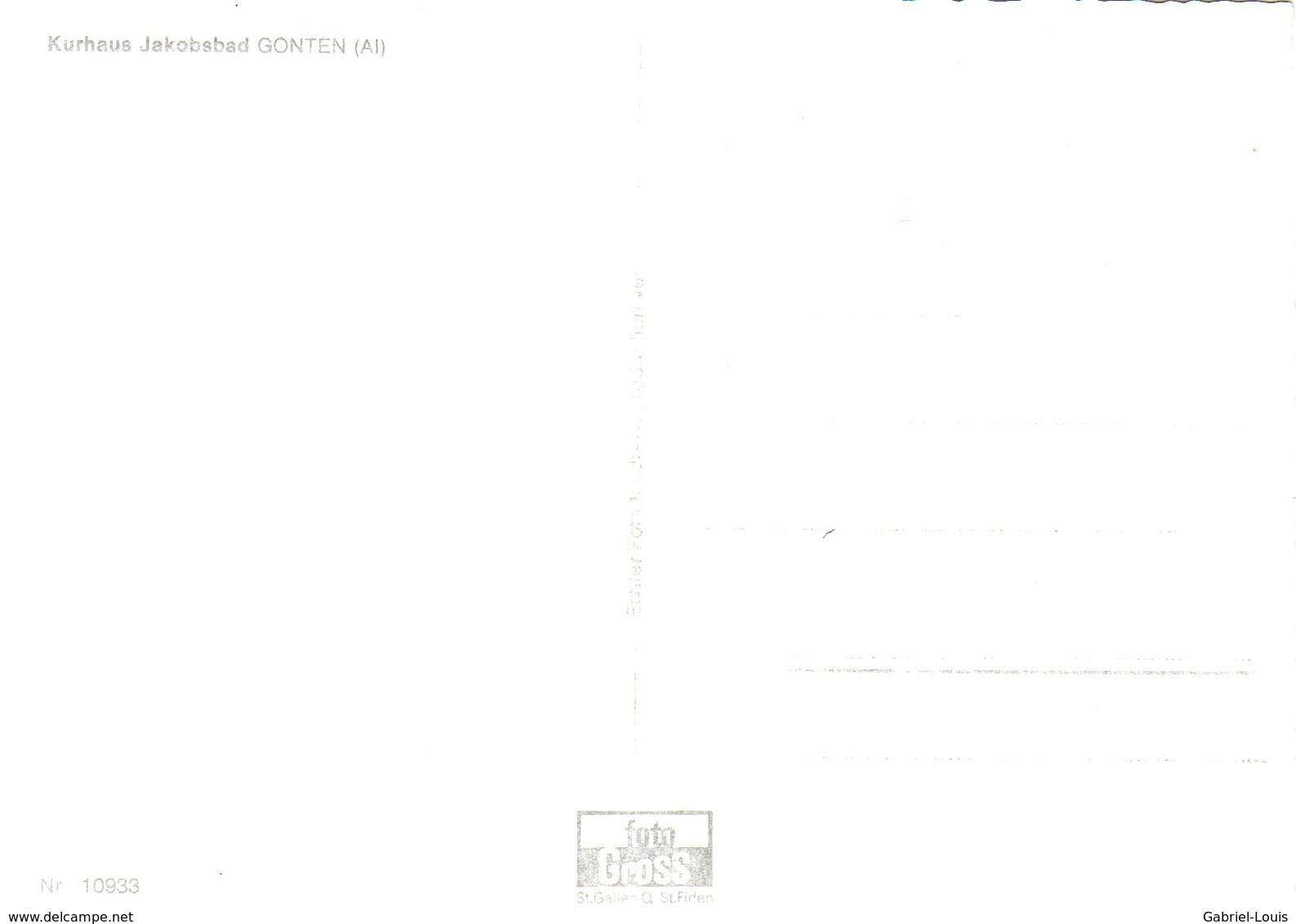 Kurhaus Jakobsbad Gonten (AI) (carte Grand Format 10X15 Cm) - Gonten