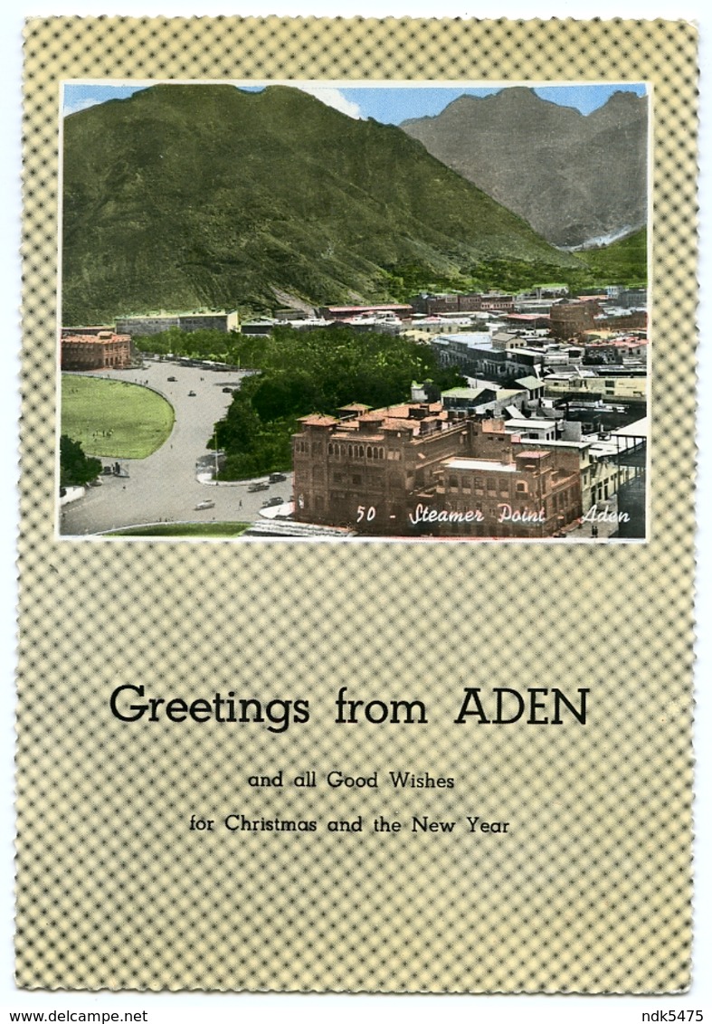YEMEN : ADEN - STEAMER POINT - GREETINGS / GOOD WISHES FOR CHRISTMAS AND THE NEW YEAR - Yemen