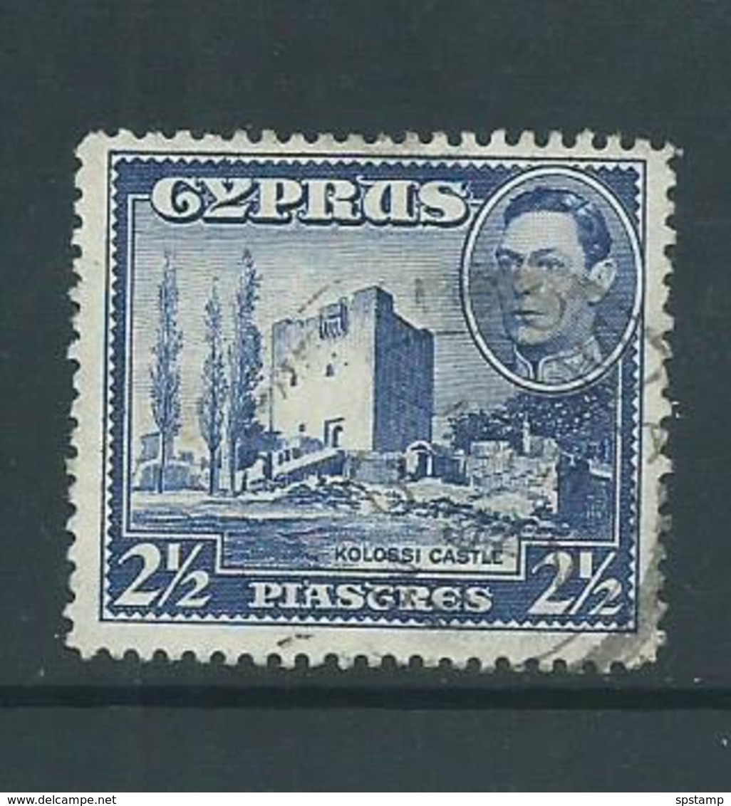 Cyprus 1938 KGVI Definitives 2.5 Piastre Blue Castle FU - Gebruikt