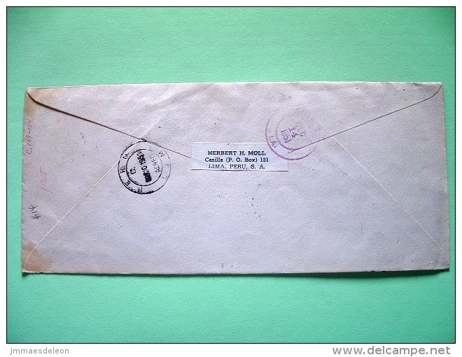 Peru 1951 Cover To USA - San Marcos University (full Set) - Peru