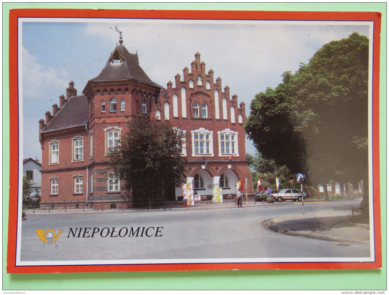 Poland 1999 Postcard ""Niepolomice Castle"" To England - Due Tax - Domino Game Love Dominoes - Poland