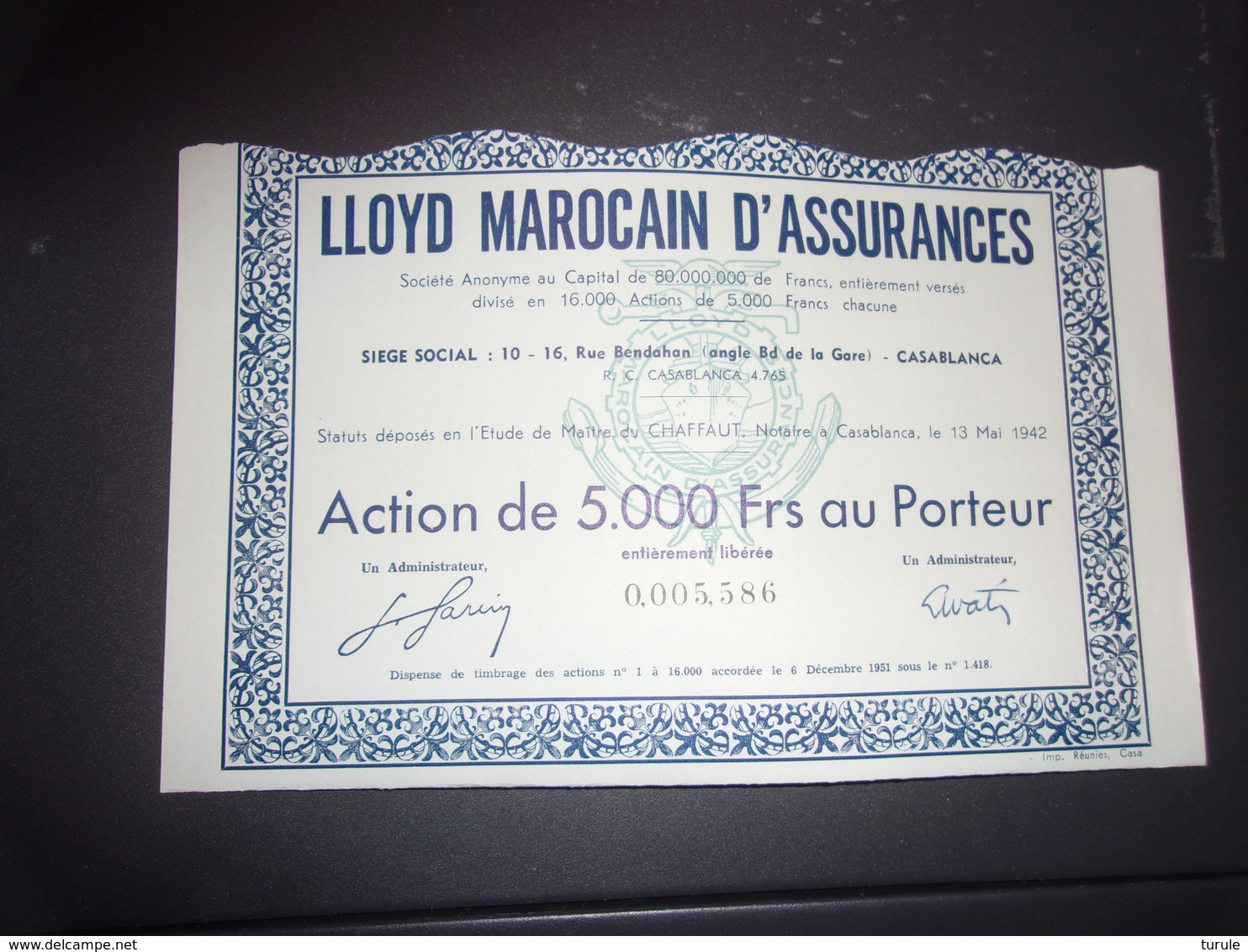 LLOYD MAROCAIN D'ASSURANCES (casablanca,maroc) - Autres & Non Classés