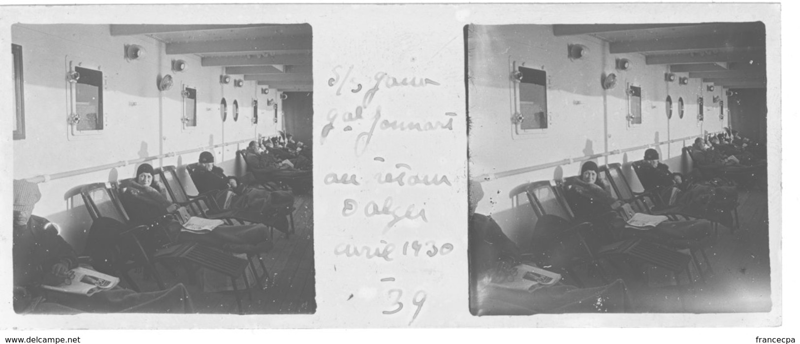 039 PP ALGERIE ALGER Au Retour D'ALGER Avril 1930 - Plaques De Verre