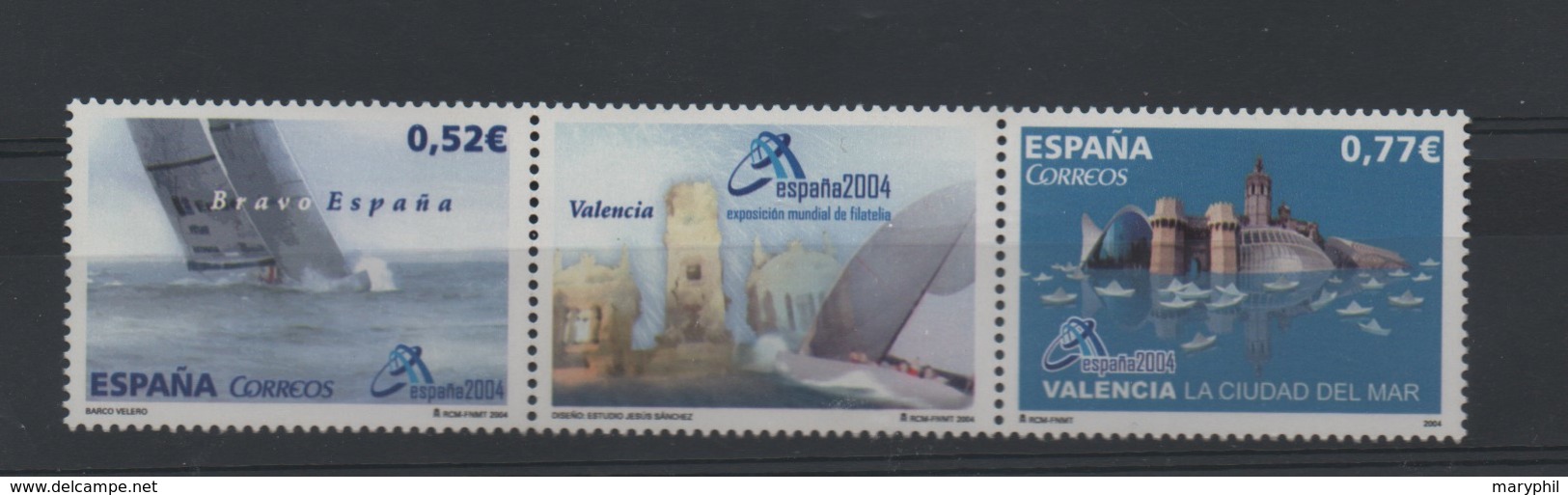 LOT 674 - ESPAGNE N° 3670/3671 **  - VOILE - CHATEAU - Sailing