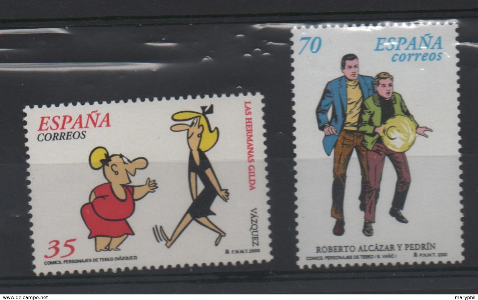 LOT 674 - ESPAGNE N° 3279/3280 **  - BANDES DESSINEES - Bandes Dessinées