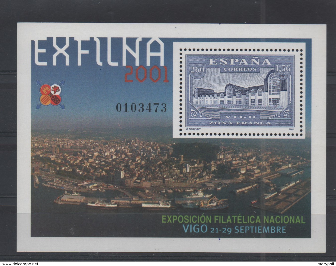 LOT 674 - ESPAGNE   BF   N° 97** - EXFILNA 2001 - BATIMENT - Faciale 1.56 € - Philatelic Exhibitions