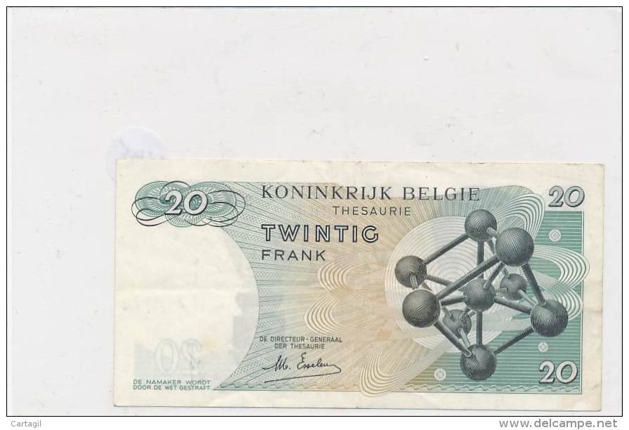 Billets - B23106-Belgique -20 Francs  1964 ( Type, Nature, Valeur, état... Voir Double  Scans) - Otros & Sin Clasificación