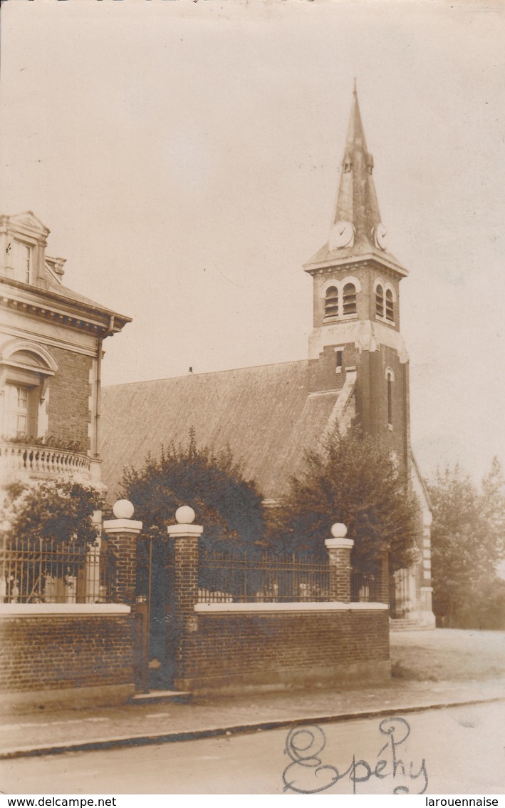 80 - EPEHY - L' Eglise (carte Photo) - Autres & Non Classés