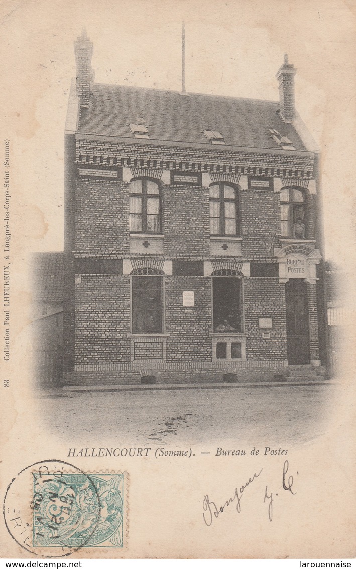 80 -  HALLENCOURT - Bureau De Postes - Autres & Non Classés