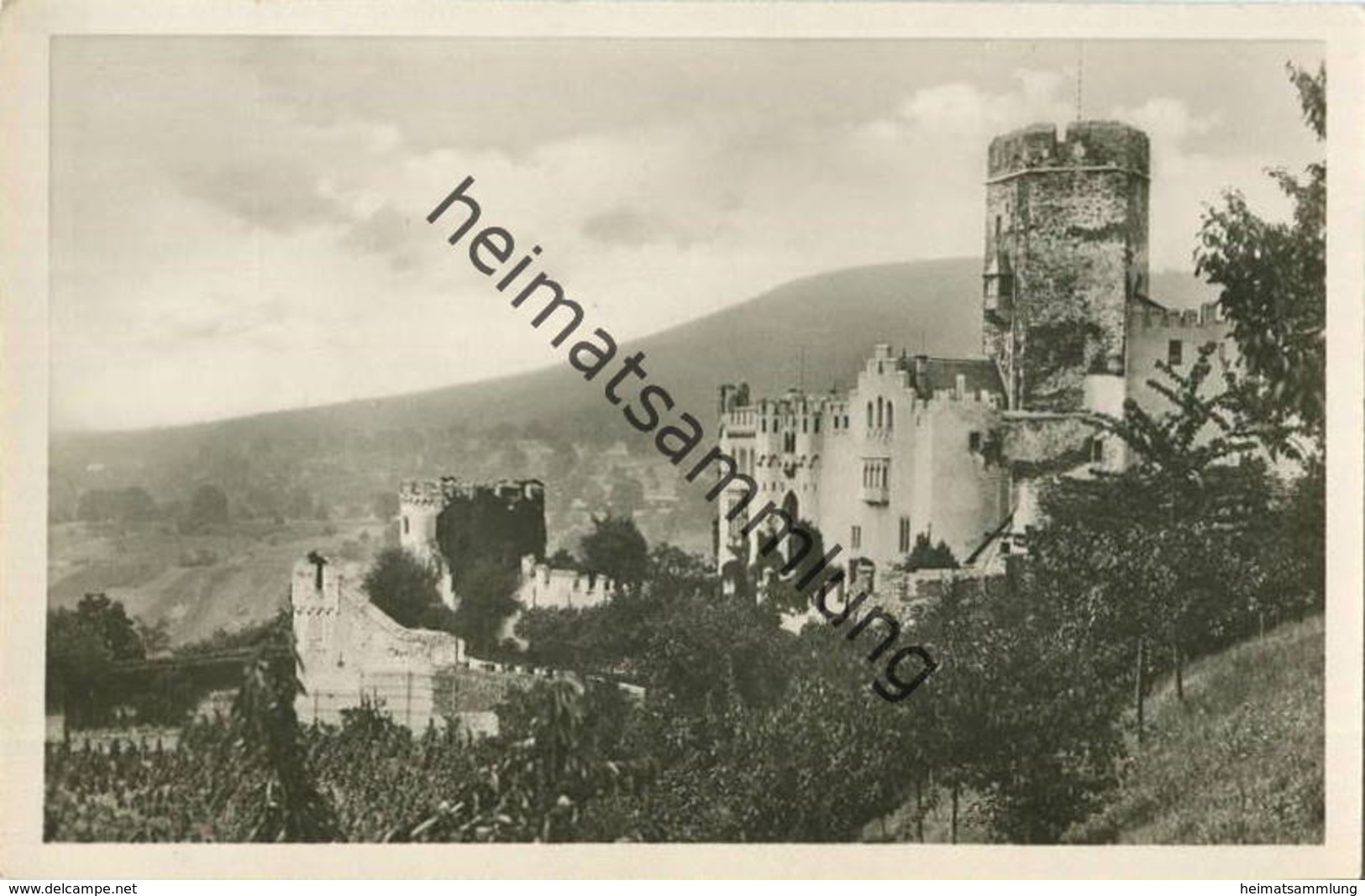 Burg Lahneck - Lahn-Rhein - Foto-AK - Verlag Steininger Berlin - Lahnstein