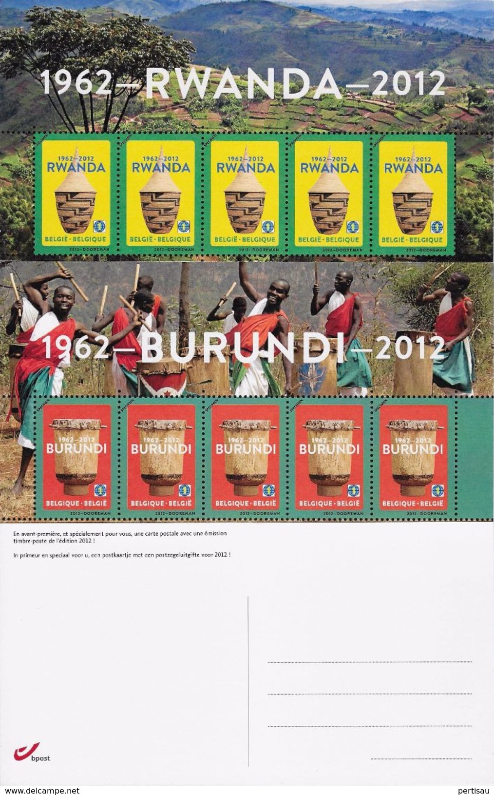 Rwanda-Burundi - Cartes Souvenir – Emissions Communes [HK]