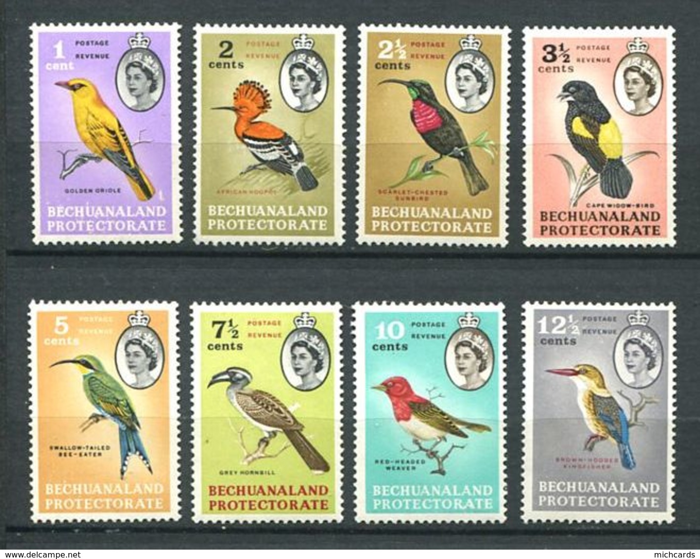 222 BECHUANALAND 1961 - Yvert 119/26 - Oiseau - Neuf ** (MNH) Legere Adherence Sans Charniere - 1885-1964 Protectoraat Van Bechuanaland