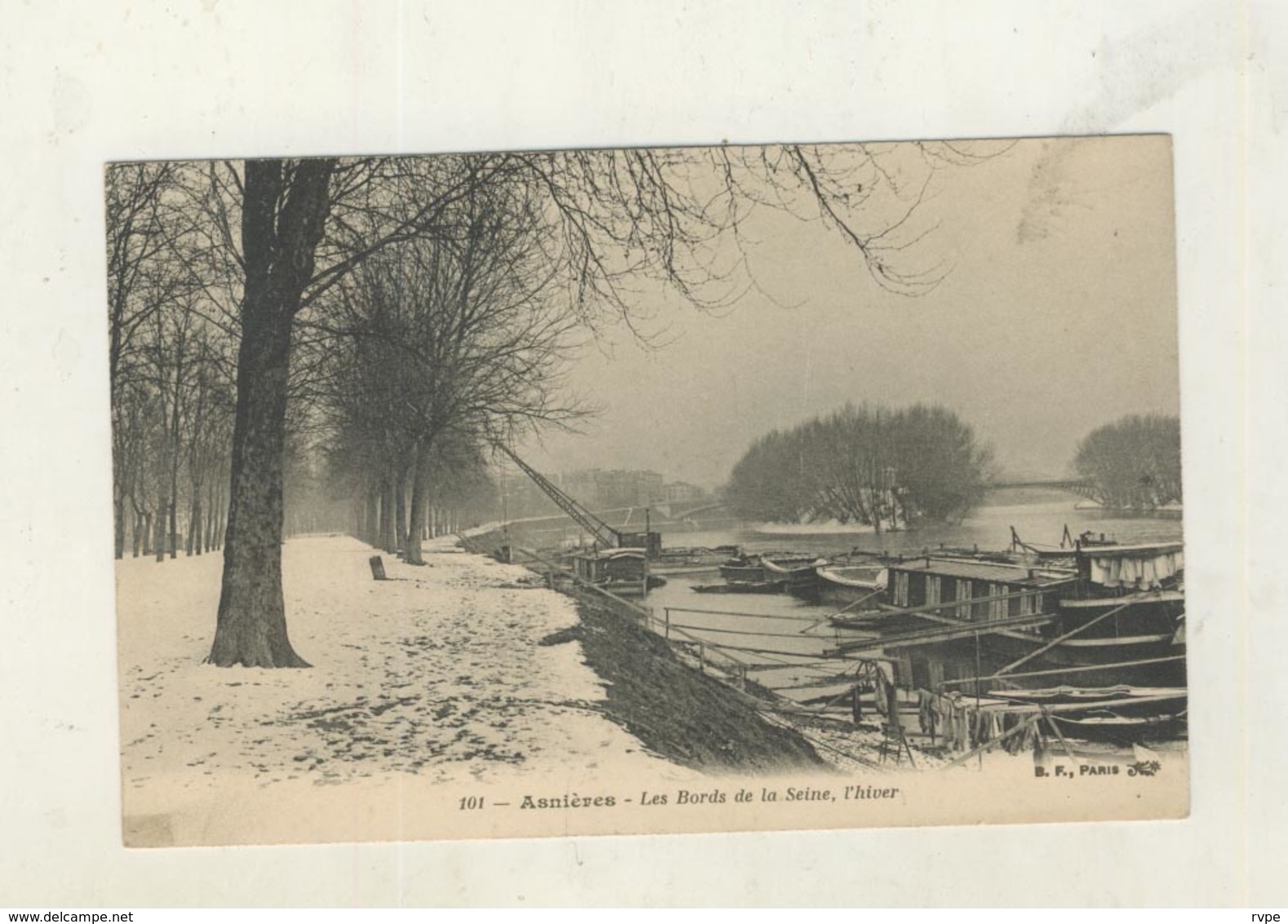 Cpa ASNIERES Les Bords De La Seine , L'hiver - Asnieres Sur Seine