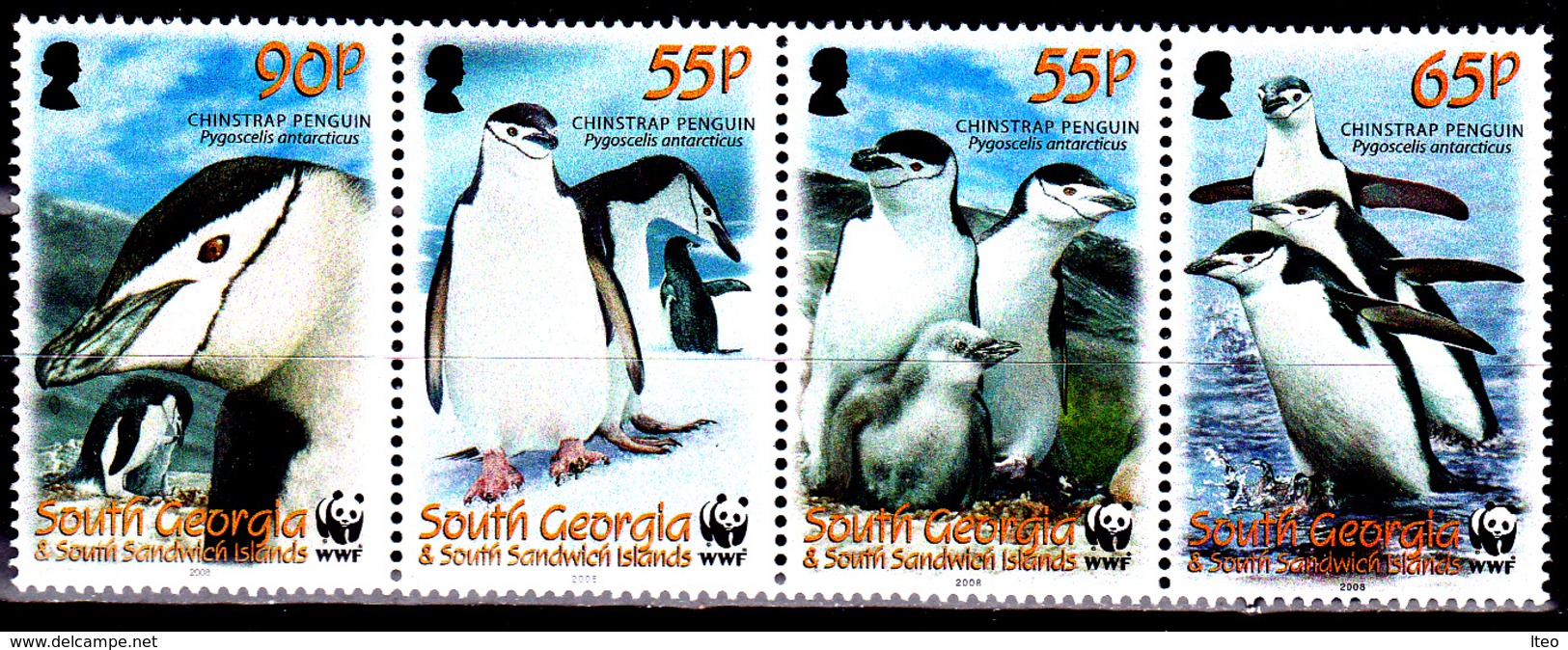 Georgie Du Sud 2008 Protection Faune / Pingouin Chinstrap / WWF - Unused Stamps