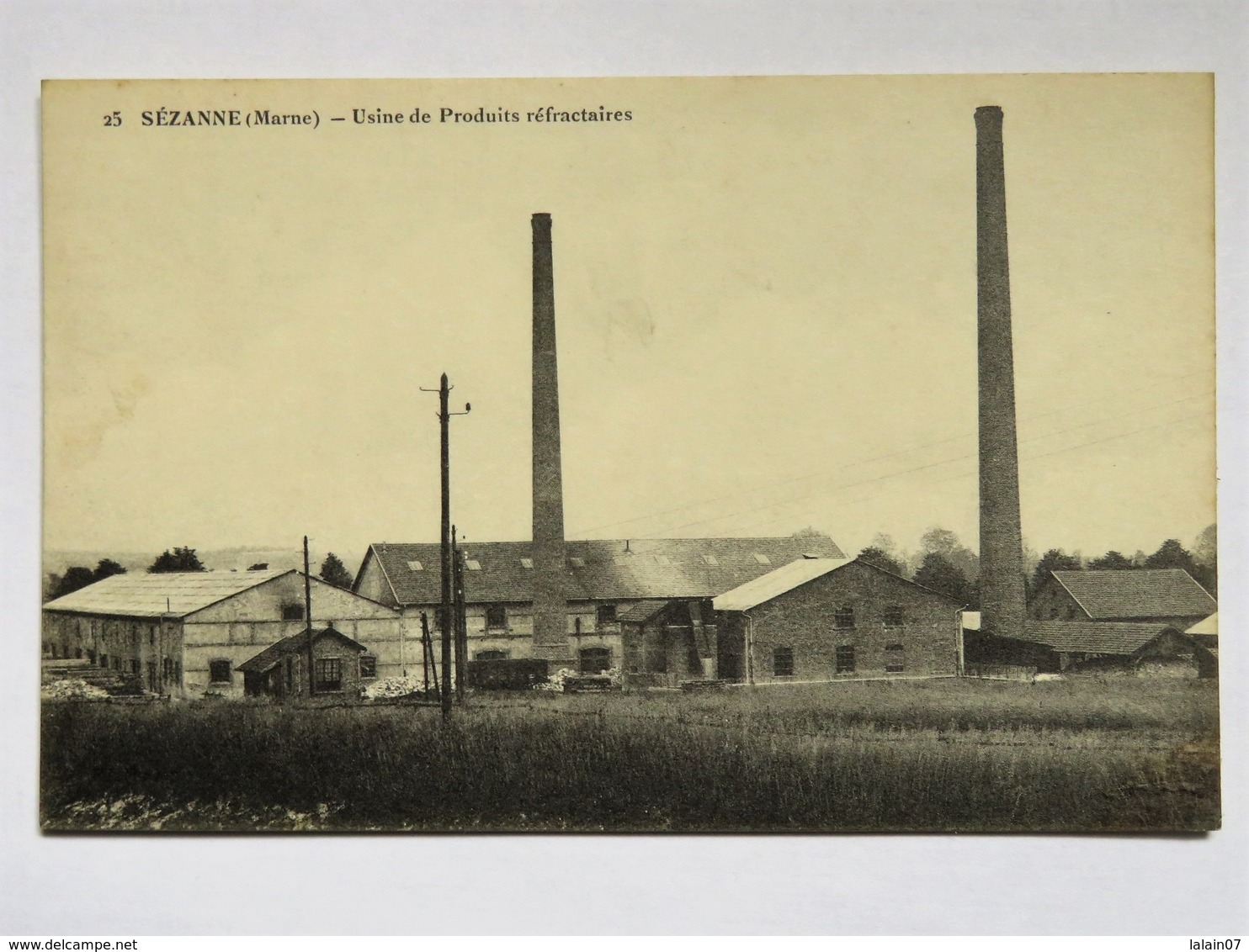 C.P.A. 51 SEZANNE (Marne) : Usine De Produits Réfractaires, En 1917 - Sezanne