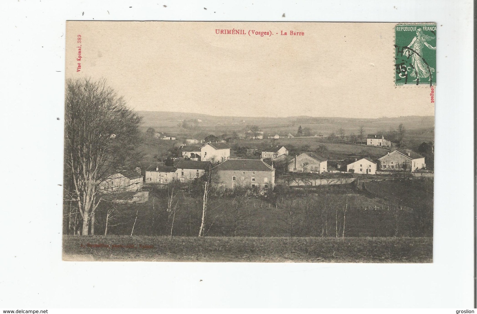 URIMENIL (VOSGES) LA BARRE 1918 - Urimenil