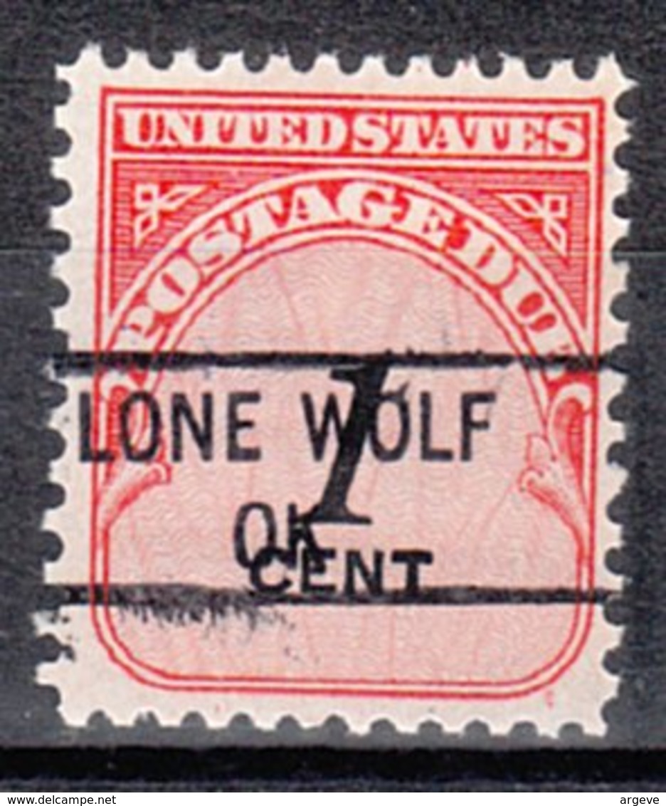 USA Precancel Vorausentwertung Preo, Locals Oklahoma, Lone Wolf 841 - Vorausentwertungen