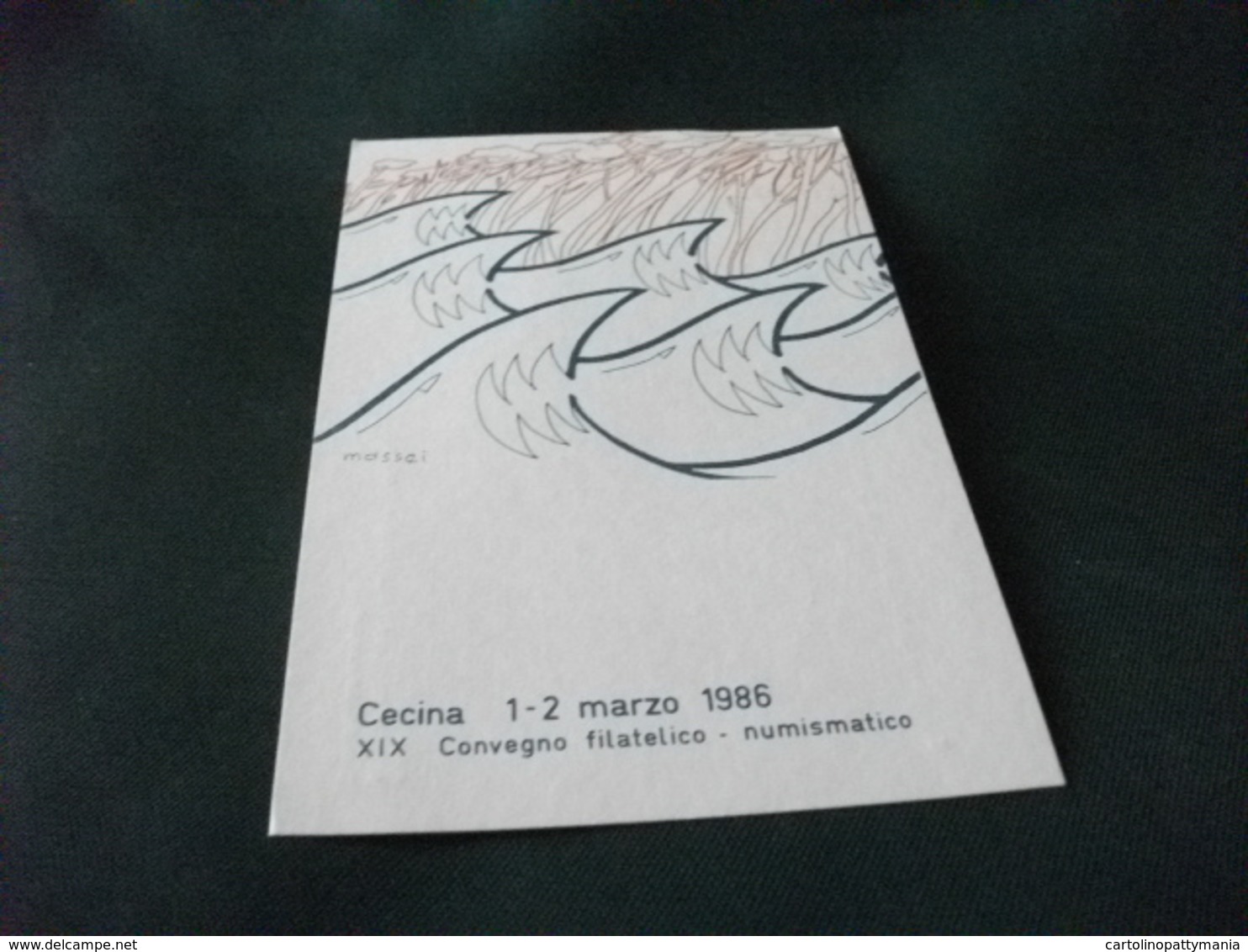 CECINA 1986 XIX CONVEGNO FILATELICO NUMISMATICO  ILLUSTRATORE NEDO MASSEI LIVORNO - Manifestazioni