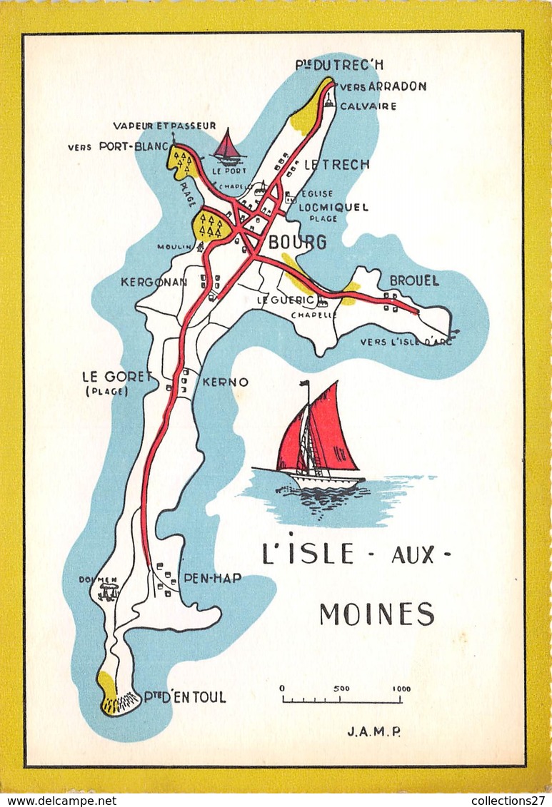 56-ILE AUX MOINES- LA CARTE - Ile Aux Moines