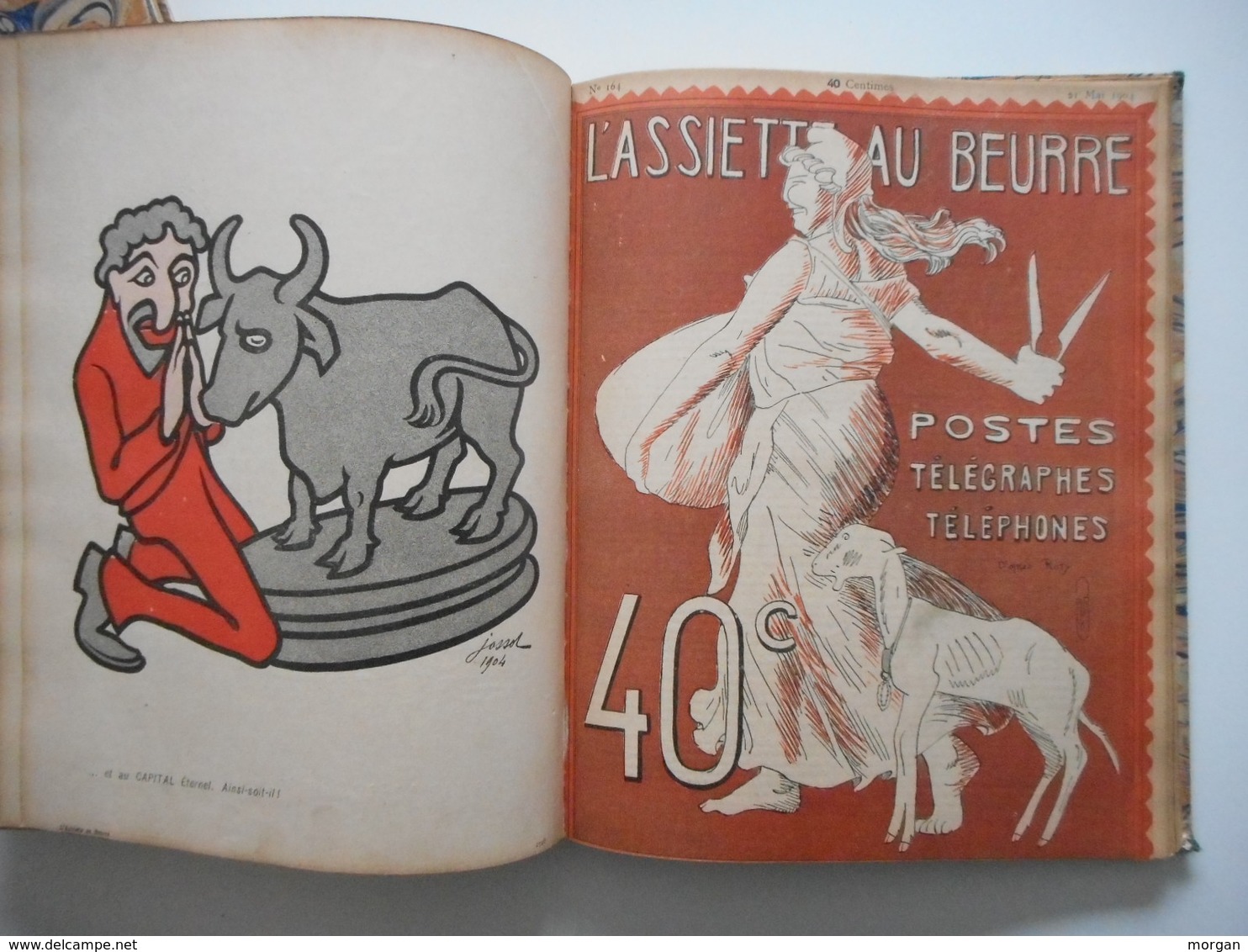 L'ASSIETTE AU BEURRE, ANNEE 1904, 2 VOLUMES, RELIURES, COMPLET