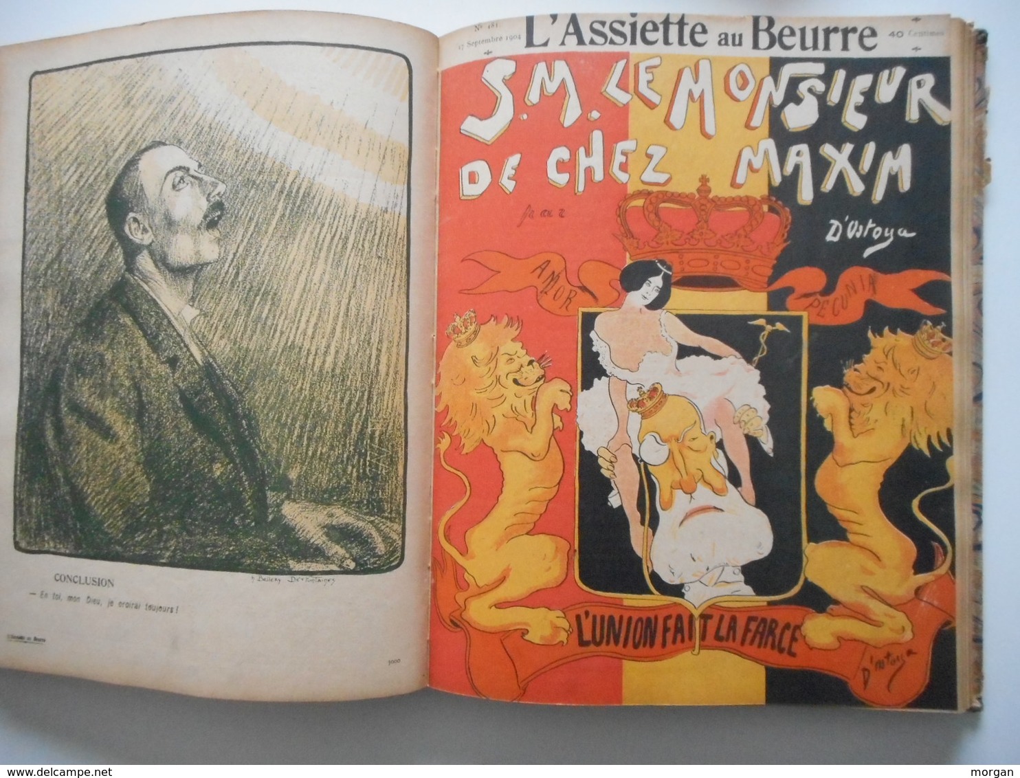 L'ASSIETTE AU BEURRE, ANNEE 1904, 2 VOLUMES, RELIURES, COMPLET