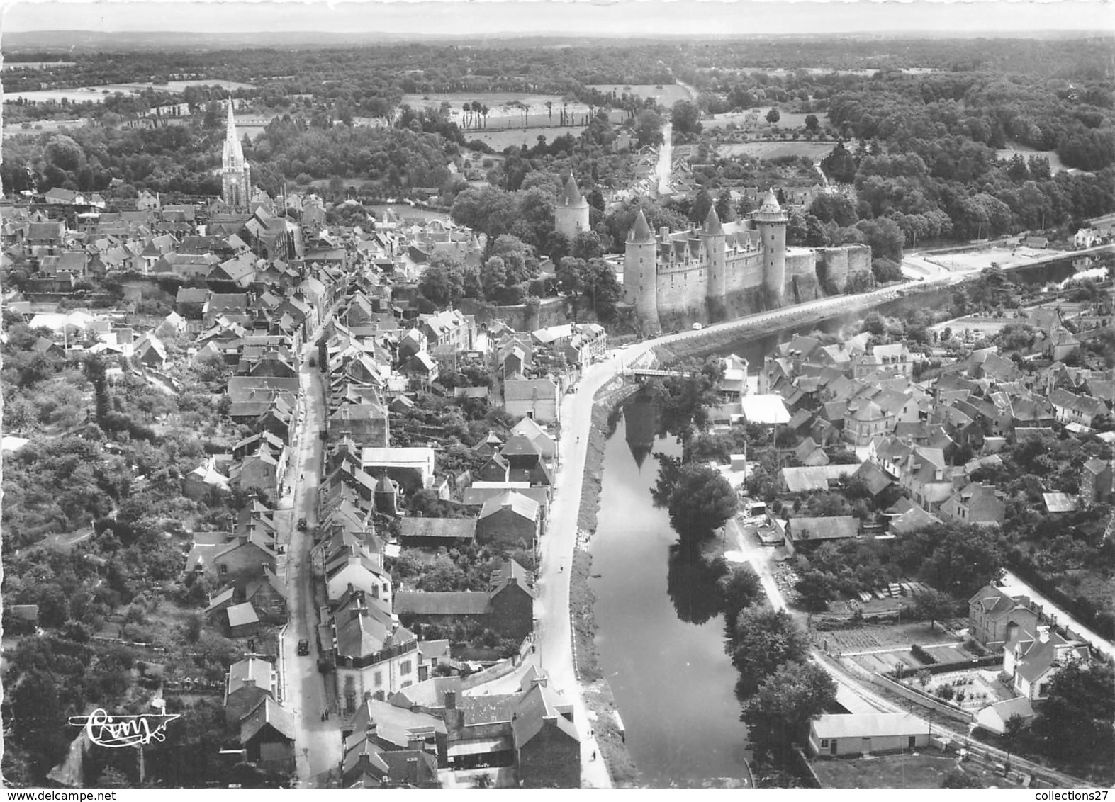 56-JOSSELIN- VUE GENERALE AERIENNE - Josselin