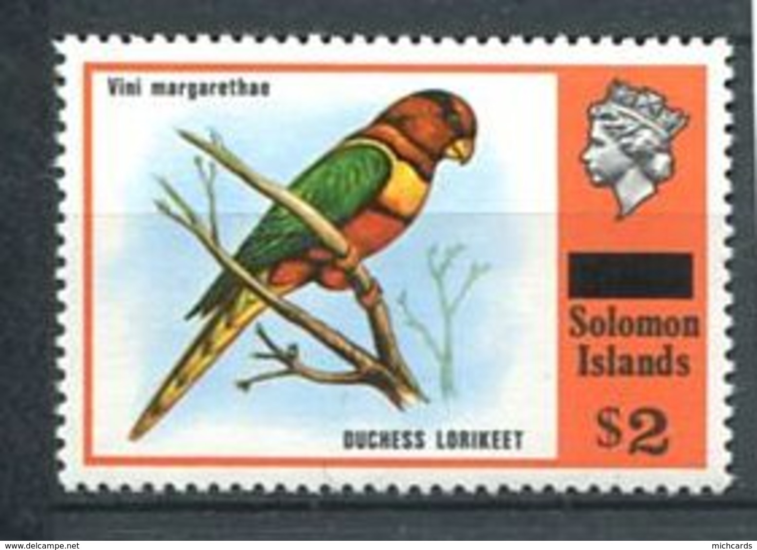 222 SALOMON 1975 - Yvert 291 Surcharge - Oiseau - Neuf ** (MNH) Sans Trace De Charniere - Islas Salomón (...-1978)