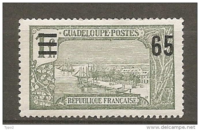 GUADELOUPE -  Yv. N°  90  *   65c S 1f,    Cote  1,4  Euro  BE 2 Scans - Unused Stamps