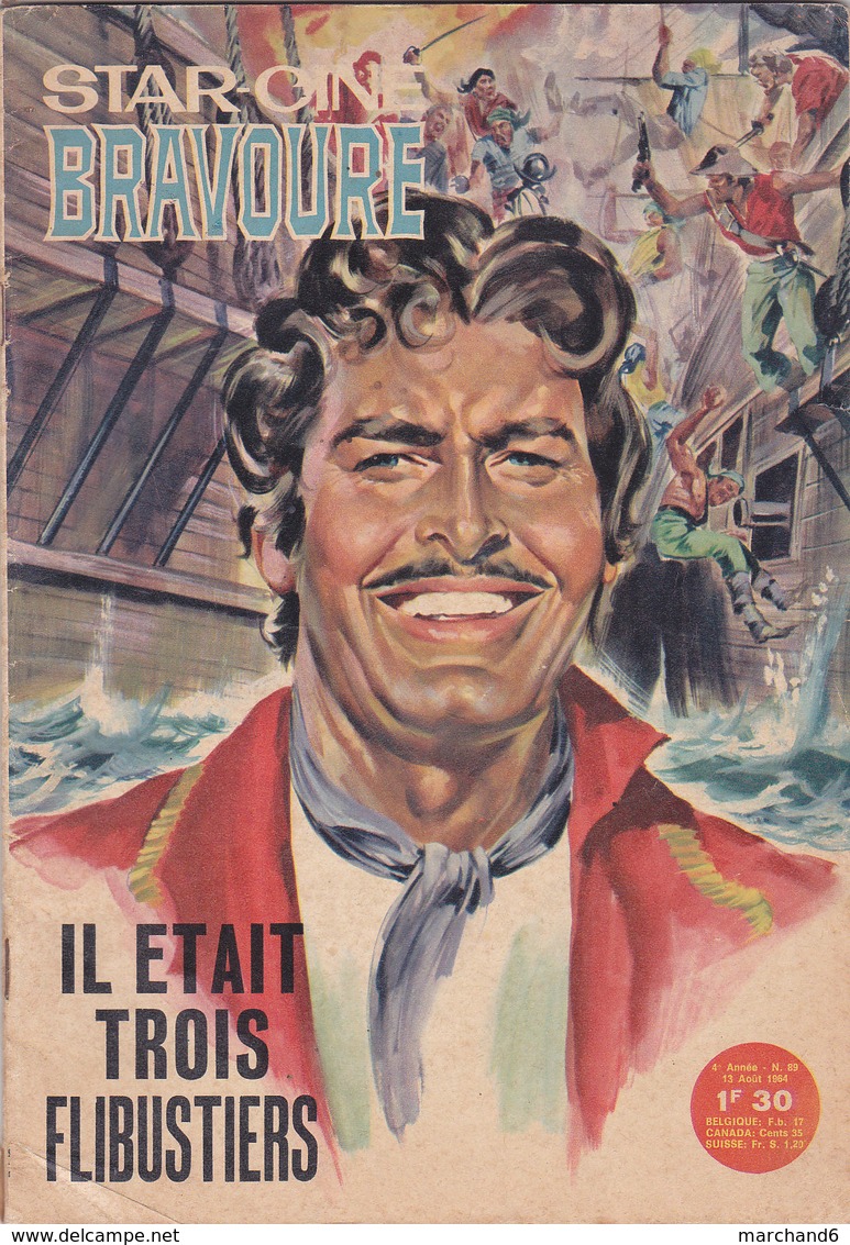 Star Ciné Bravoure Film Il était Trois Flibustiers Avec Annamaria Pierangeli Ch Polloch Philippe Clay  N°89 Aout 1964 - Films