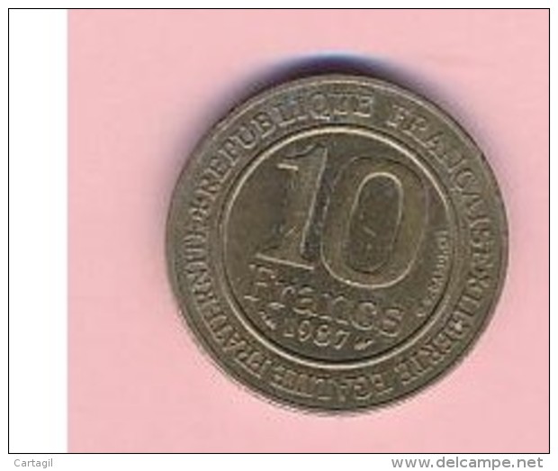 Pièce De Mommaie  - B3119-  France - 10 Francs 1987 ( Type, Nature, Valeur, état... A Apprécier D'après Double Scan) - Other & Unclassified