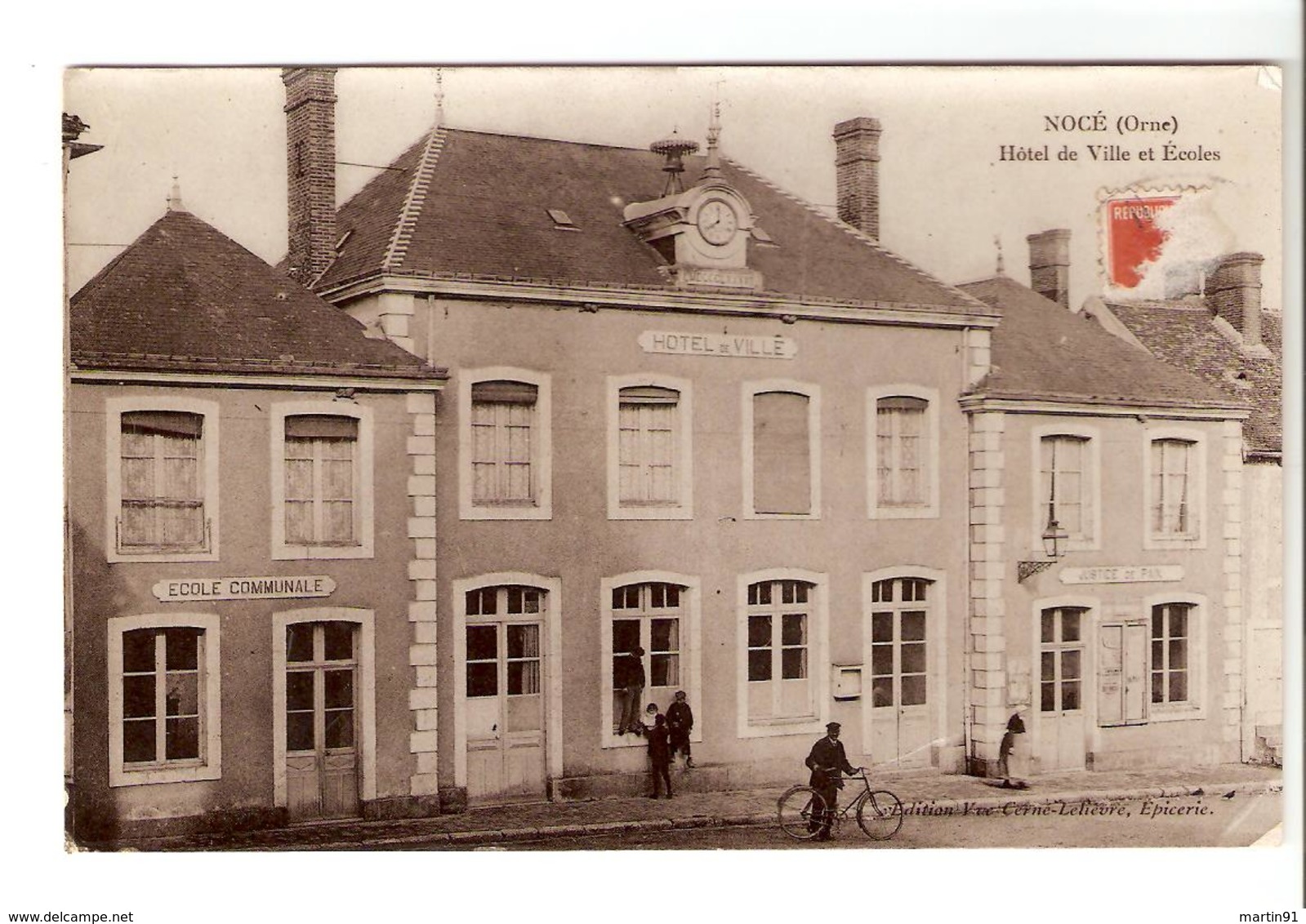 Nocé (Orne) - Hotel De Ville Et Ecoles 1914 - Autres & Non Classés