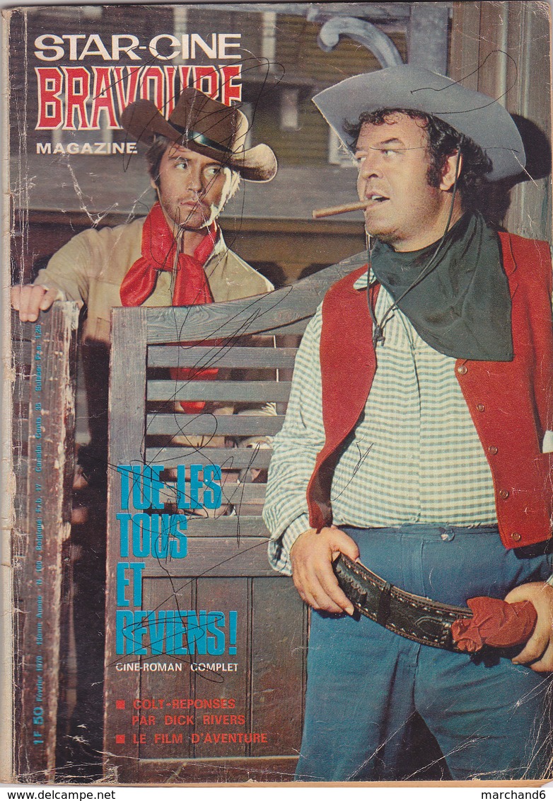 Star Ciné Bravoure Film Tué Les Tous Et Reviens Avec Chuck Connors Frank Wolff Fr Citti N°160 Février 1970 Dick Rivers - Films