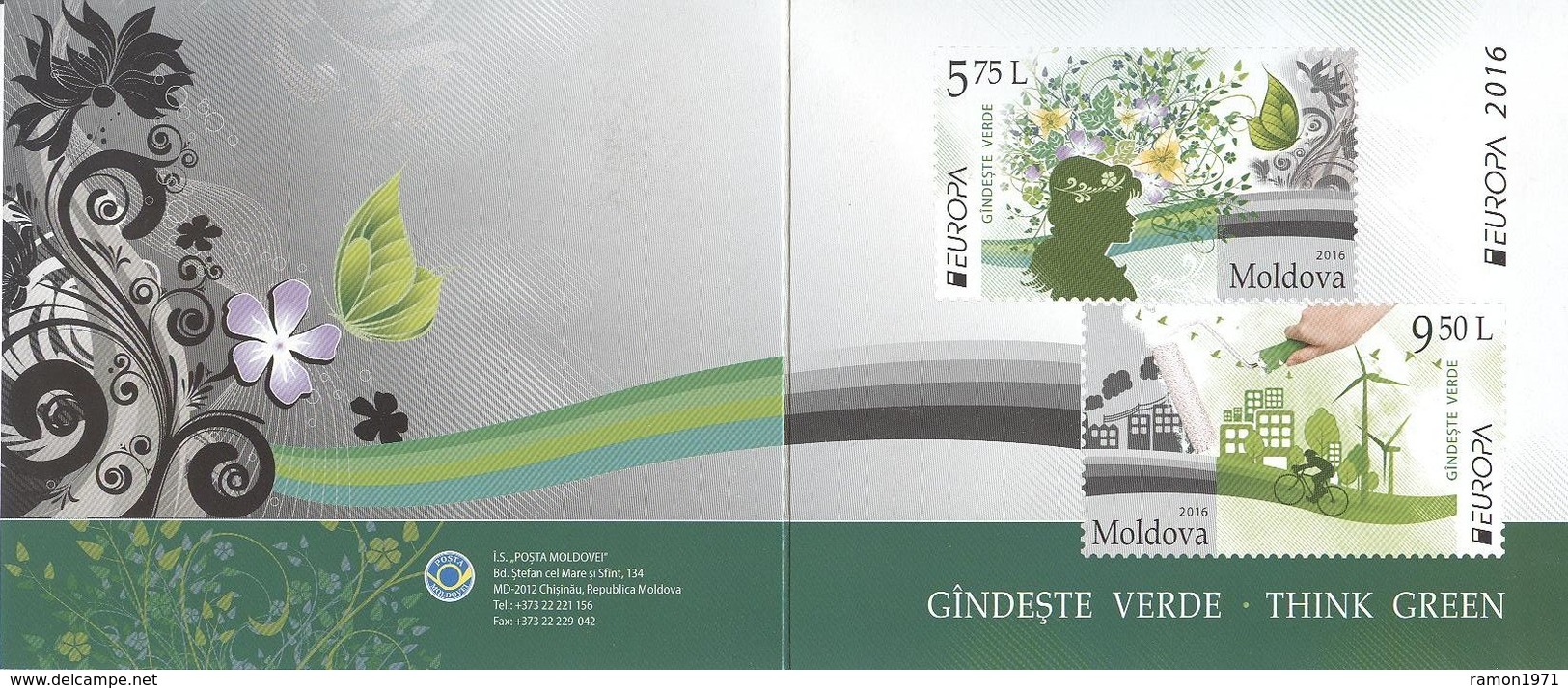 Block Of Stamps Of Moldova In Super-cover -Think Green -  2016 UNC - Moldavia